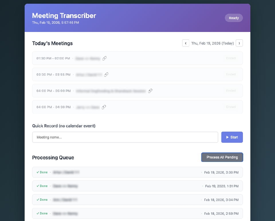 New web UI for obs-trascriber