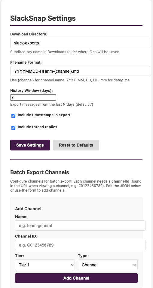 New config options for adding channels