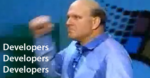 Steve Ballmer getting excited about developers